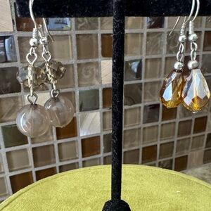 2 pairs Elegant Dangle Earrings
